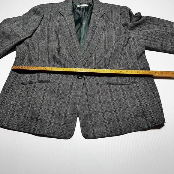 Kasper Blazer Women’s Size 20W Single Button Jacket Glen Plaid NWT - Picture 9 of 11